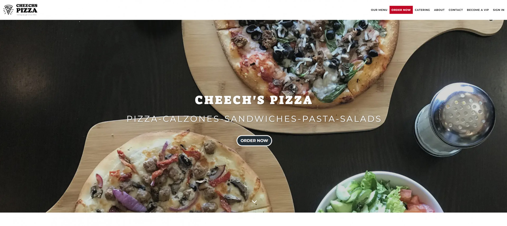 A top restaurant website example for pizzerias
