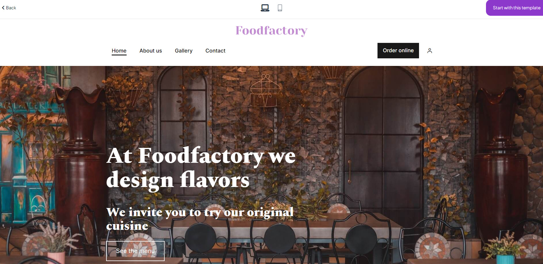 best catering websites example Foodfactory website template