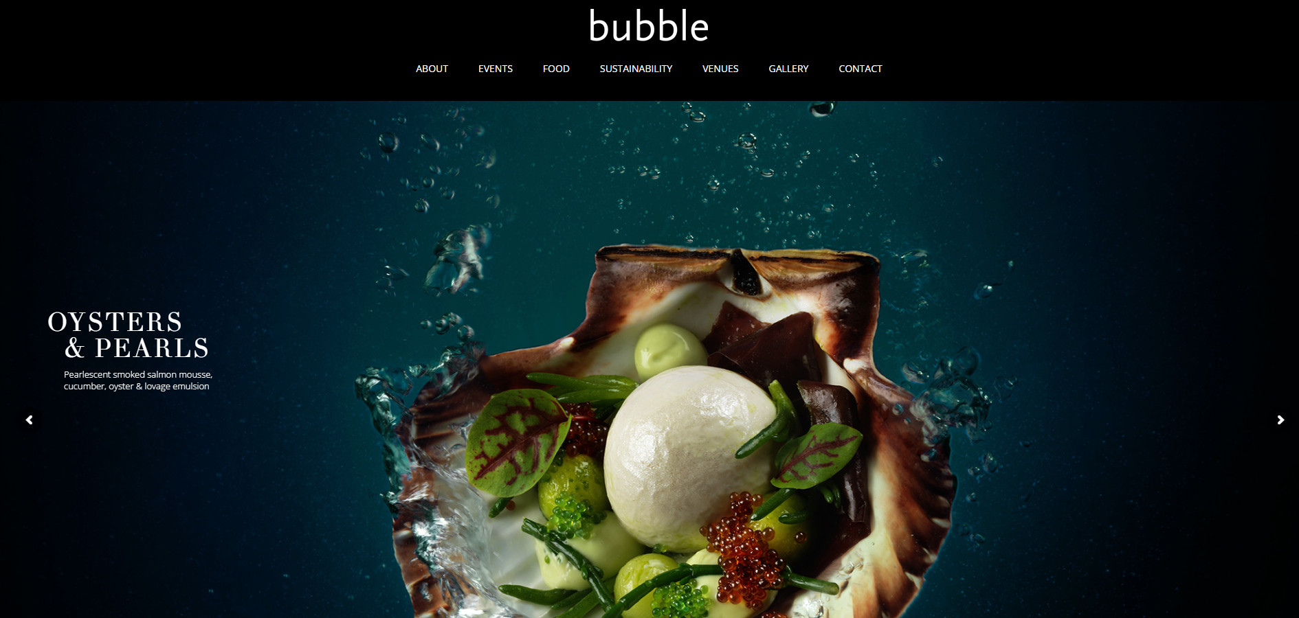 best catering websites example bubble Food
