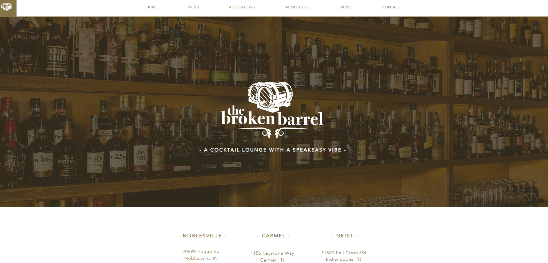 12 best bar websites example: The Broken Barrel