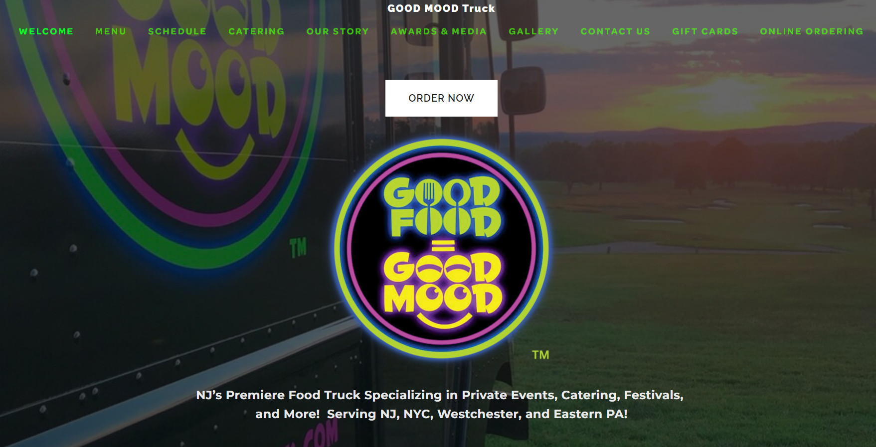 14 food truck websites example Good Mood Truck
