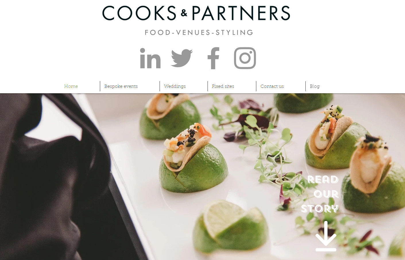 best catering websites example Cooks & Partners