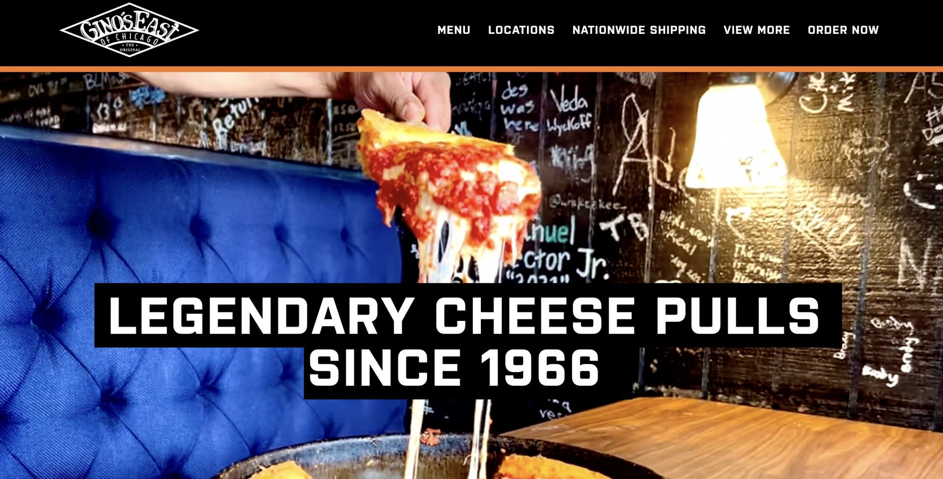 pizza website template example Gino’s East