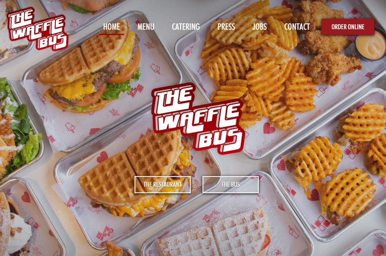 21 food truck websites example The Waffle Bus