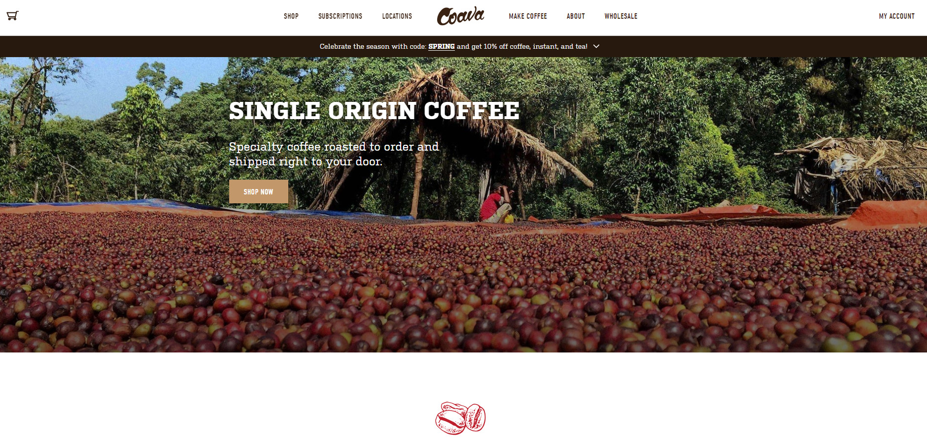  best coffee shop website example: Coava Coffee Roasters