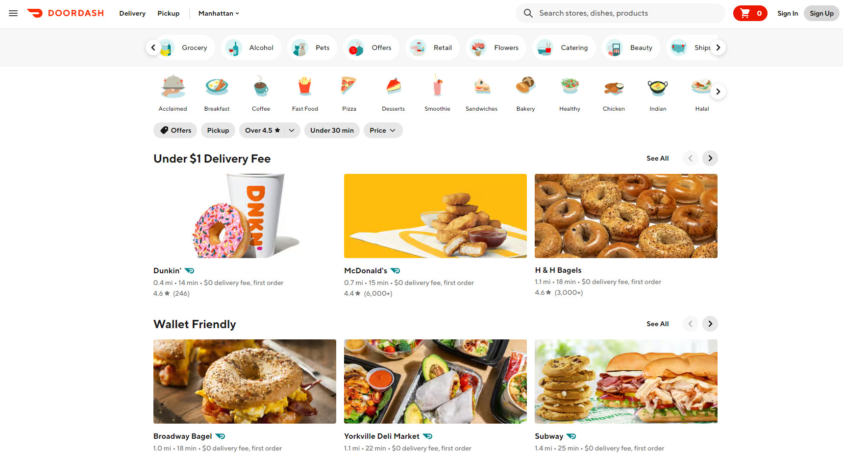 food delivery apps - Doordash 