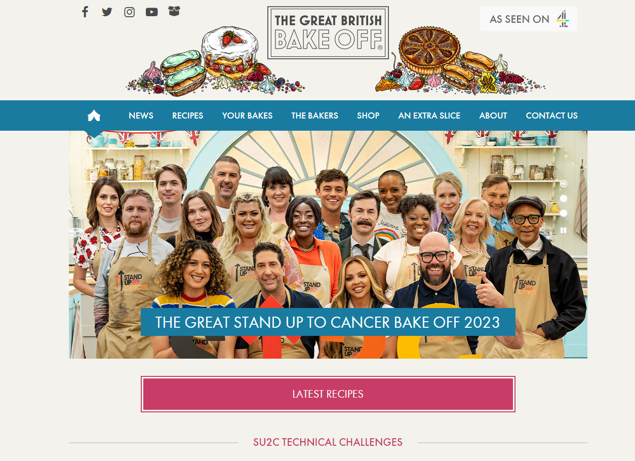  bakery website template example The Great British Bake Off