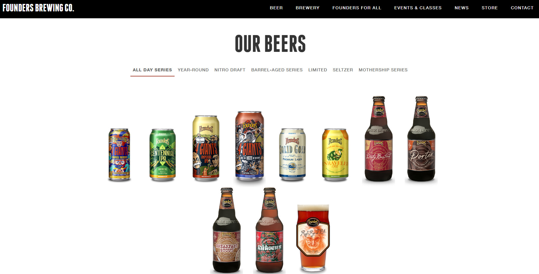 brewery website template example founders brewing