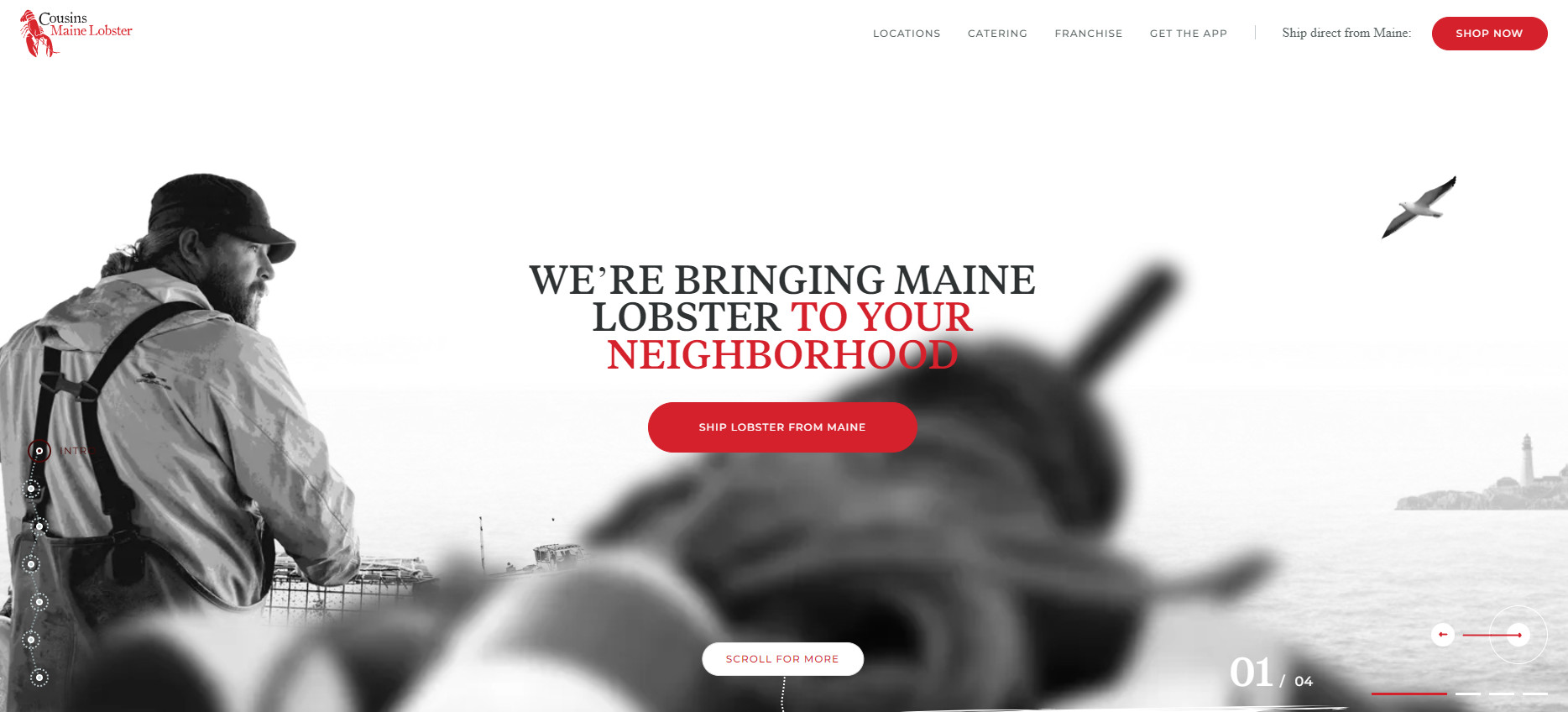 6 food truck websites example Cousins Maine Lobster