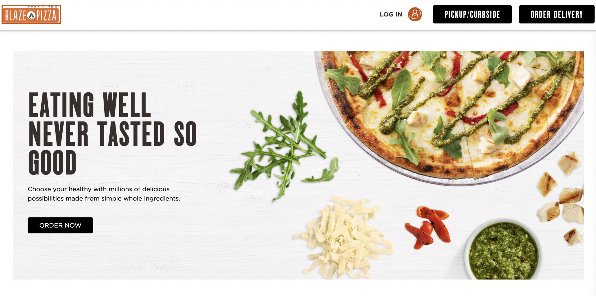 pizza website template example Blaze Pizza
