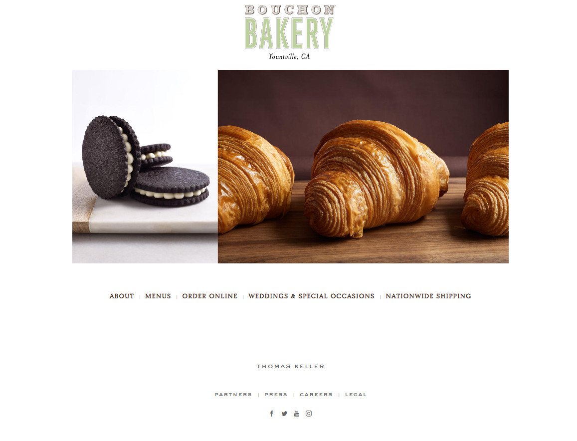bakery website template example Bouchon Bakery