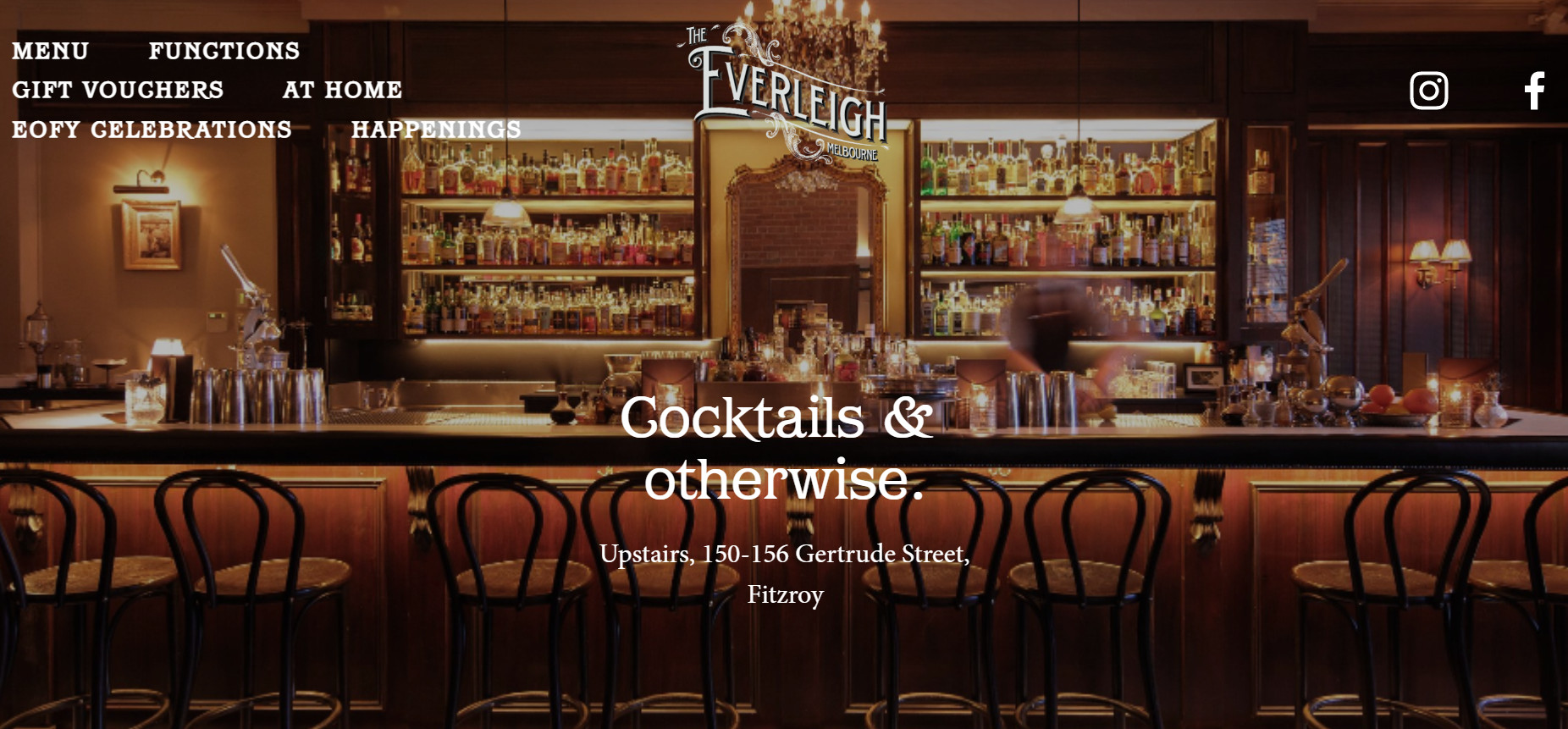  8 best bar websites example: The Everleigh