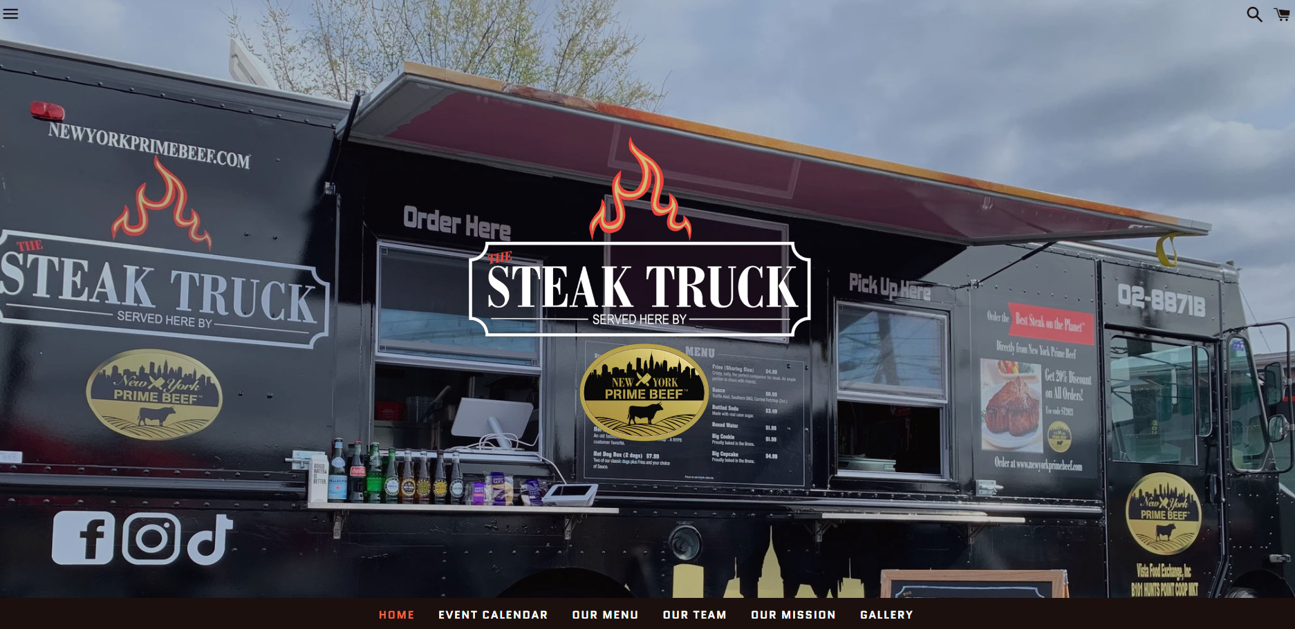 8 food truck websites example The Steak Truck
