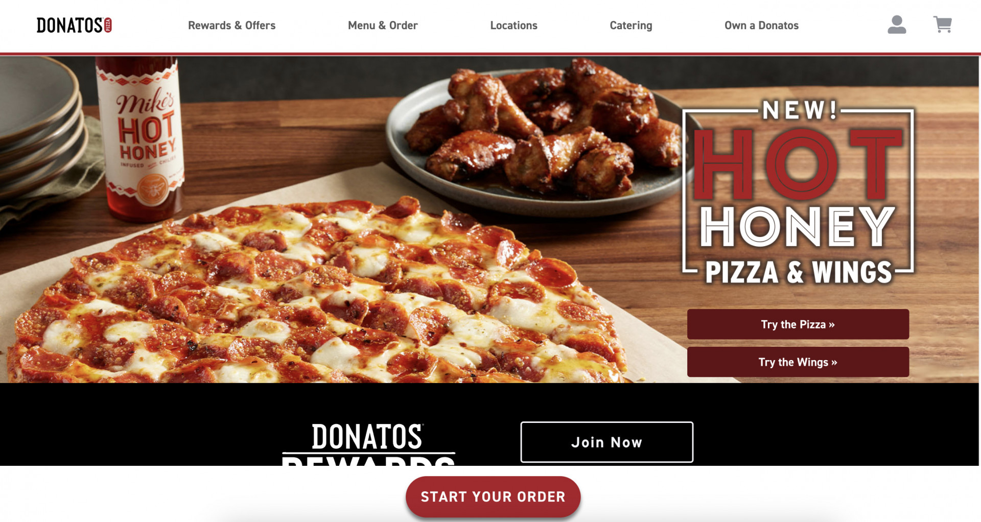 pizza website template example Donatos Pizza