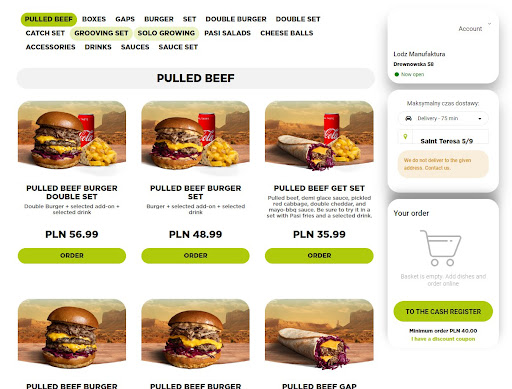 One of the best menu designs for fast-food restaurants