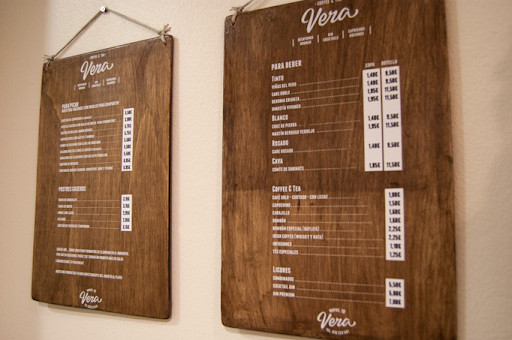 A creative menu design using wooden boards