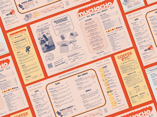 An example restaurant menu for restaurants and cafes