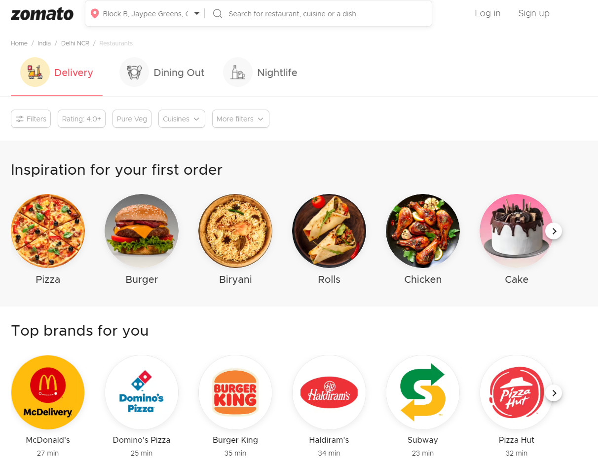  Although Zomato is one of the top food review websites, it’s better known for its food delivery services