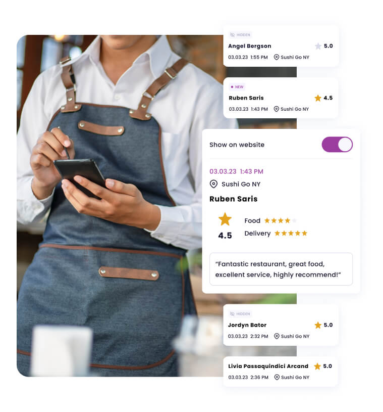  Ask clients to leave a Google review for restaurant feedback that you can share