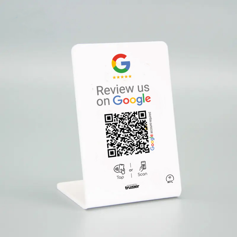 Table tents are another great way to earn Google reviews for restaurants