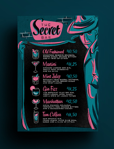 Experiment with creative restaurant menu ideas like this example