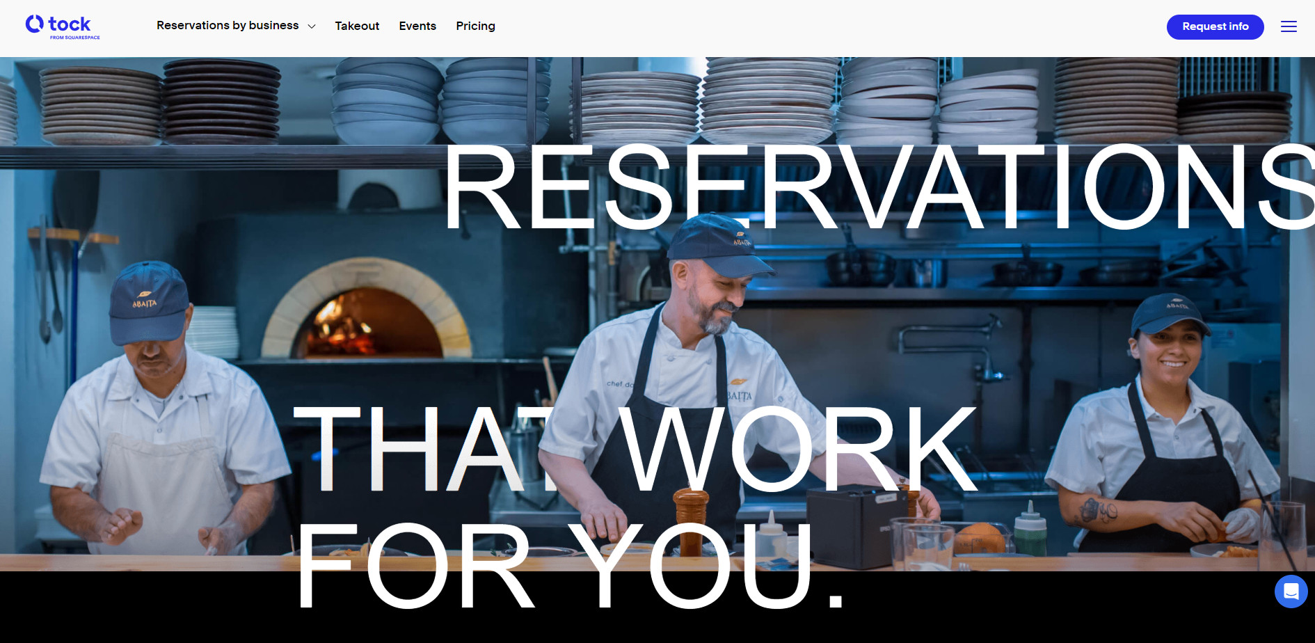restaurant software - tock website