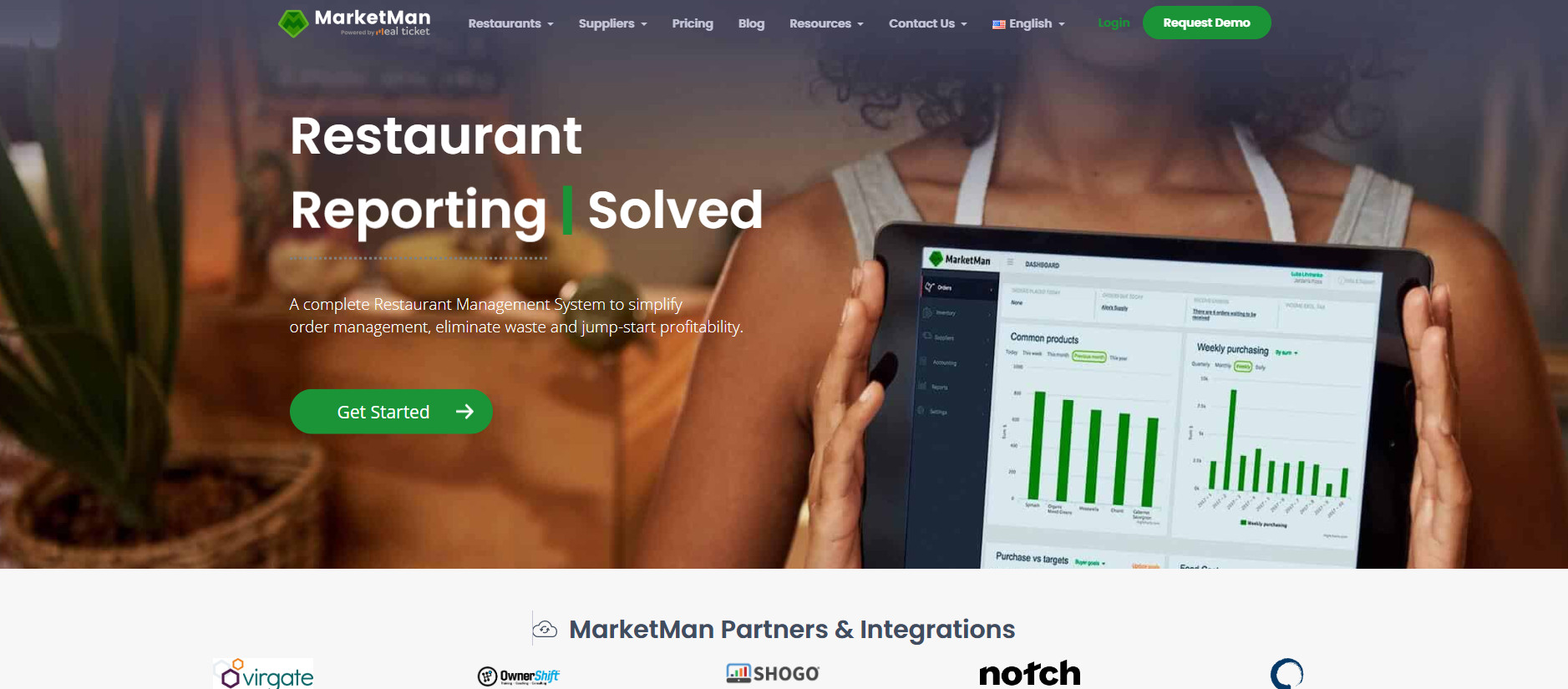 restaurant software - marketman website