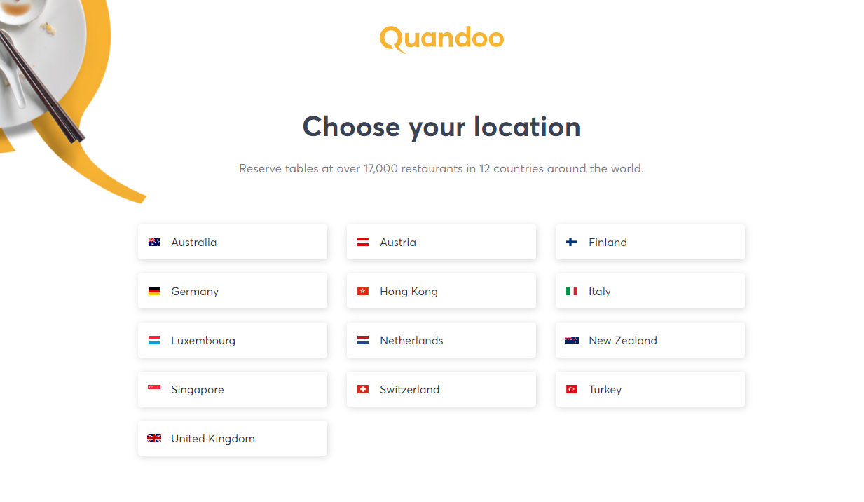 Quandoo is a wait time app for restaurants that allows clients