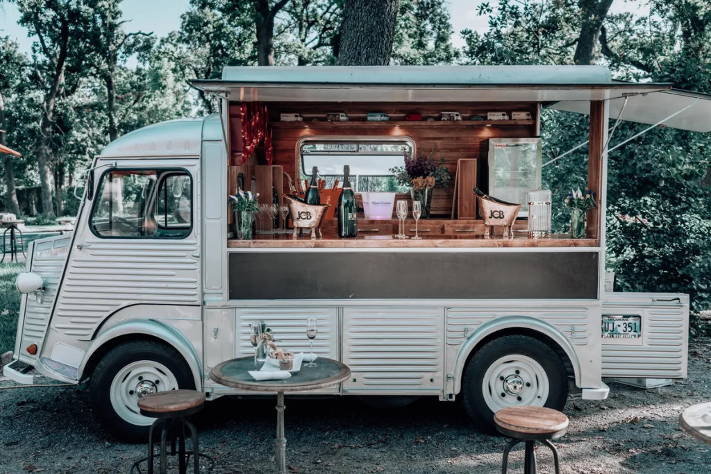 food truck ideas - food truck and champagne and wine bar