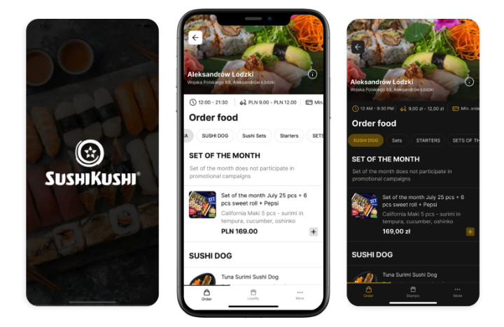 UpMenu customer Sushi Kushi branded app