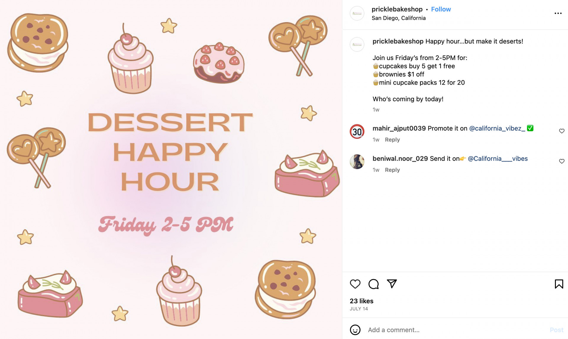  bakery-marketing ideas happy hour specials: example photo