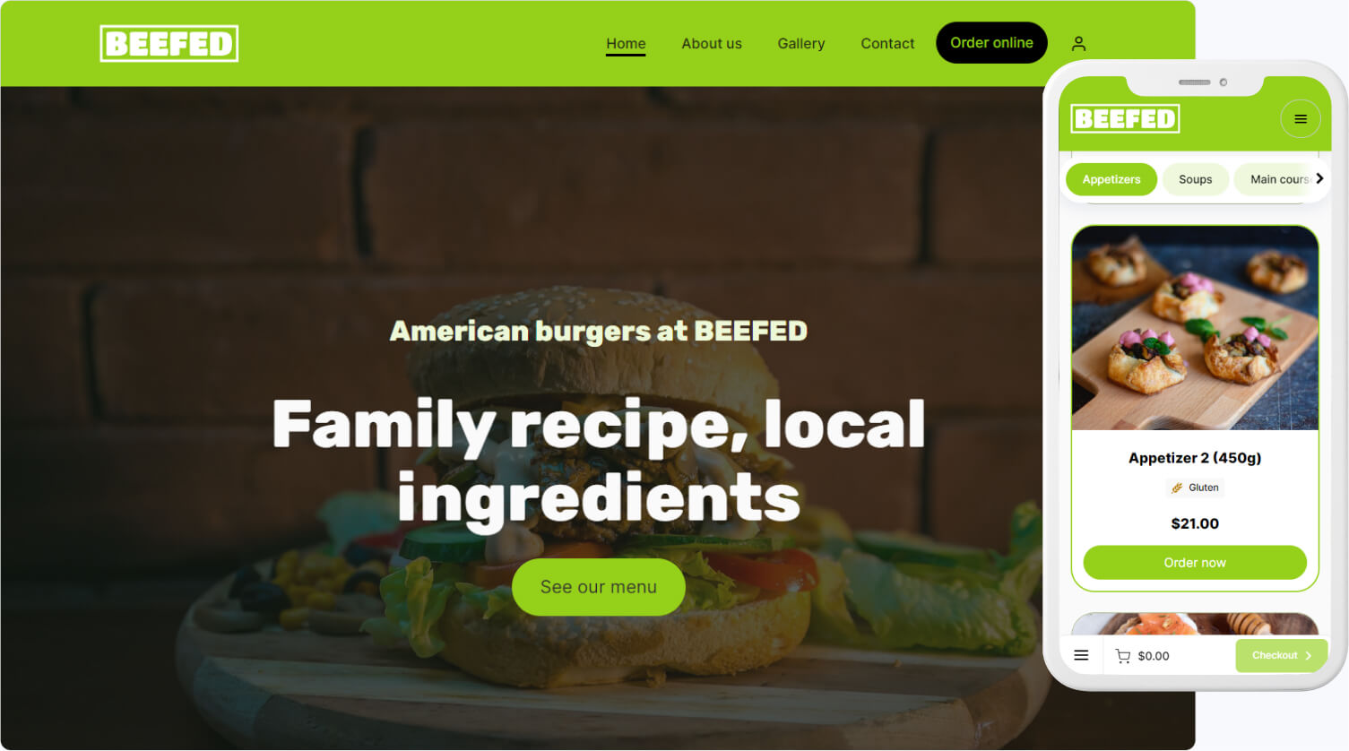 Beefed website template