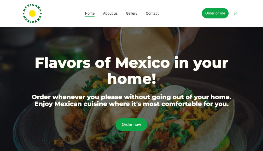 Mexican food website template-3