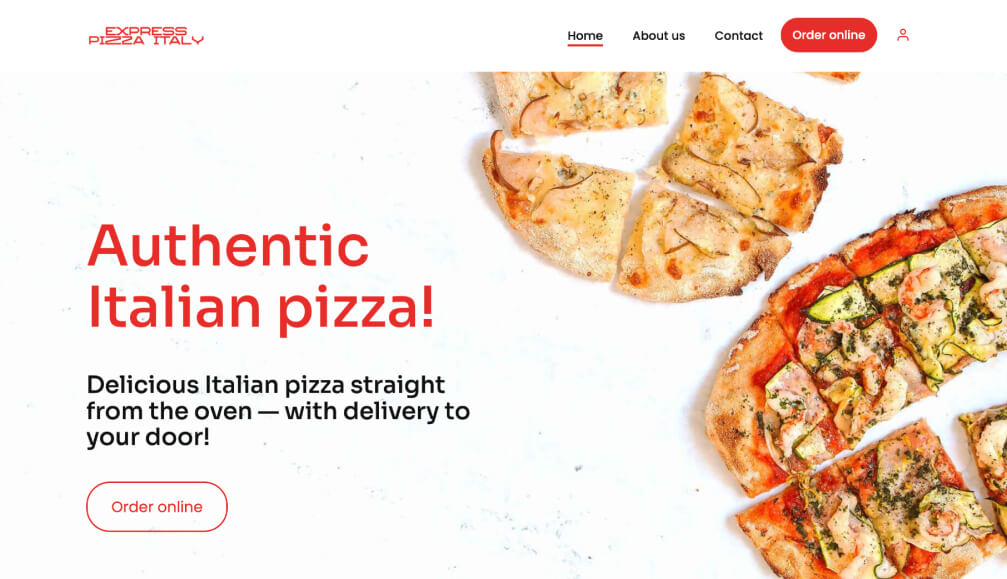 Pizza website template