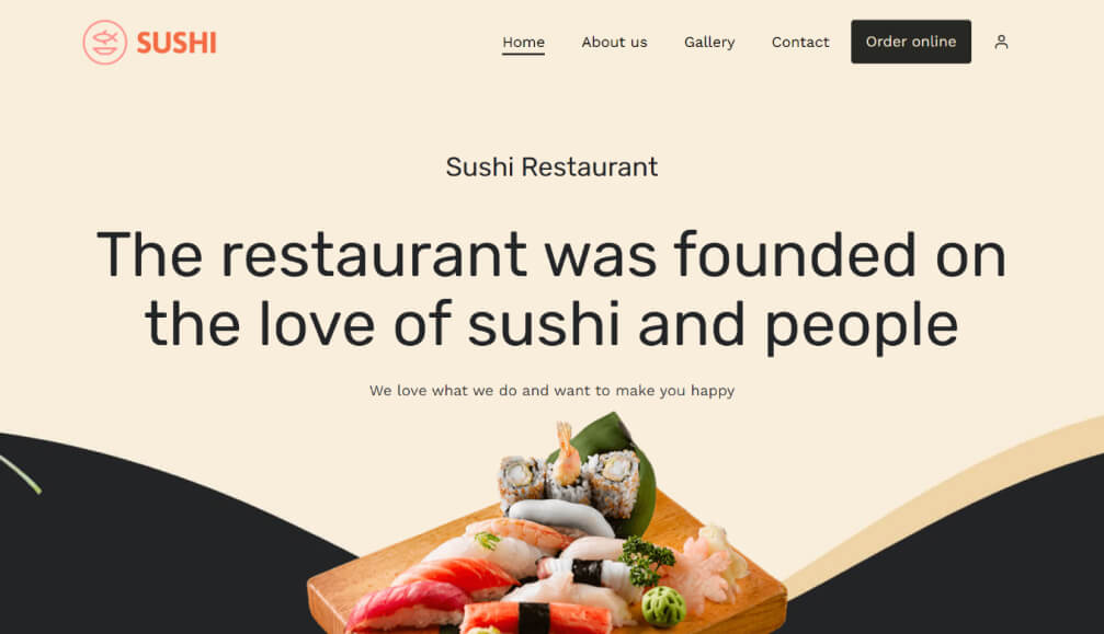 Sushi website template-2
