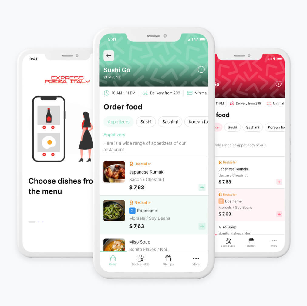 digital restaurant menu: website and mobile app templates example photo