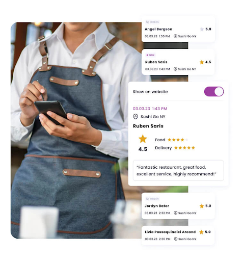 An example of restaurant e-commerce marketing features
