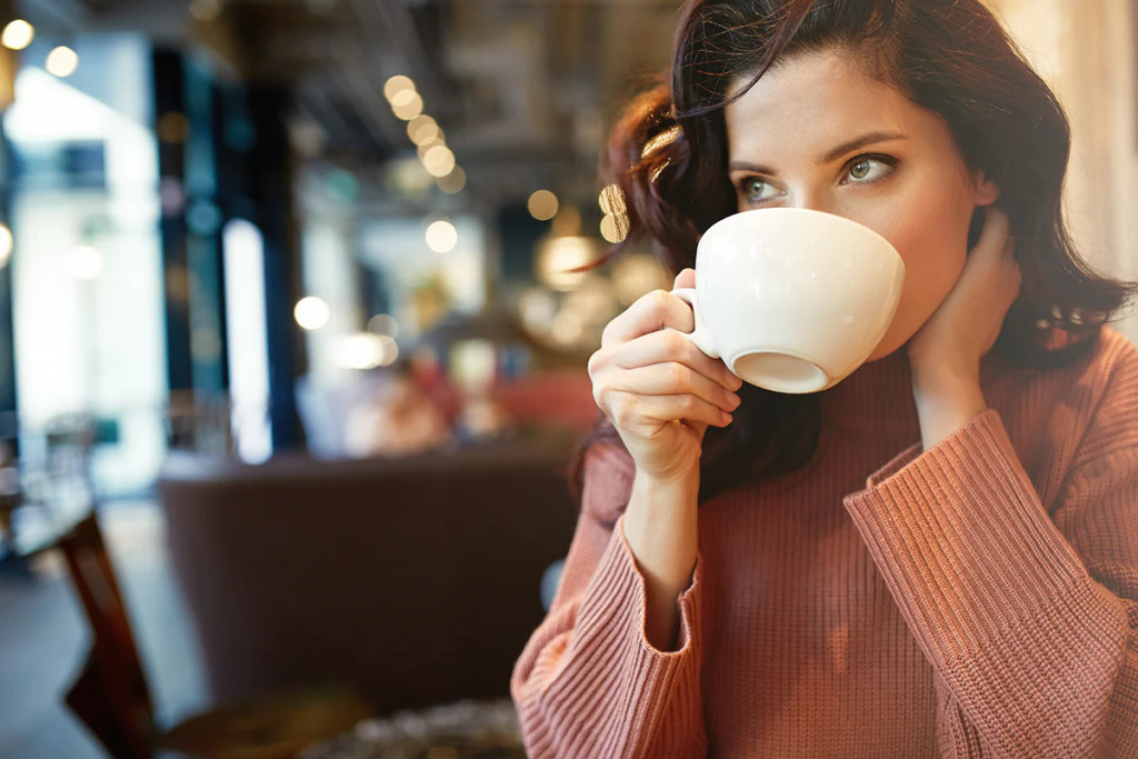 running a coffee shop - drinking coffee