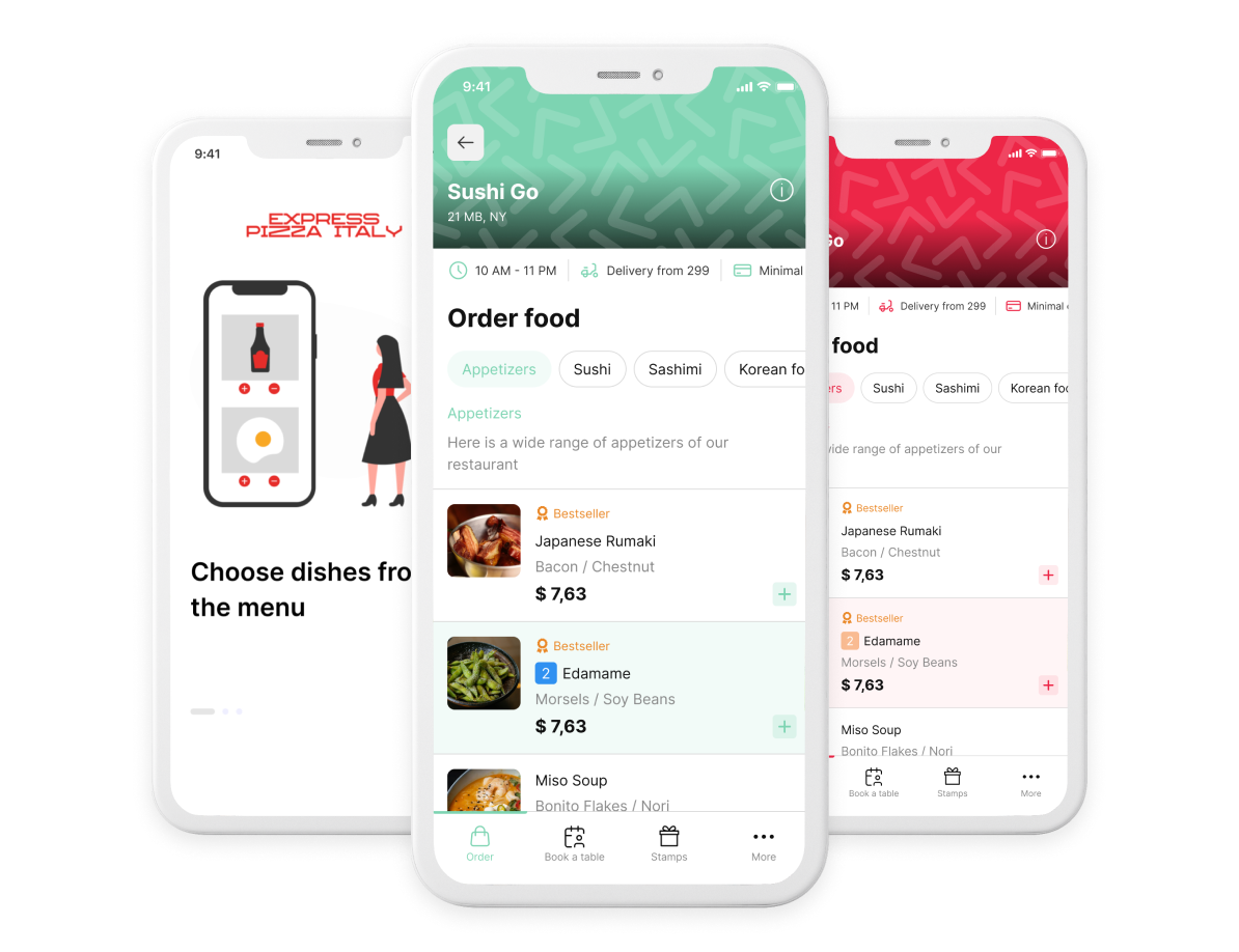 direct food ordering system mobile app example image