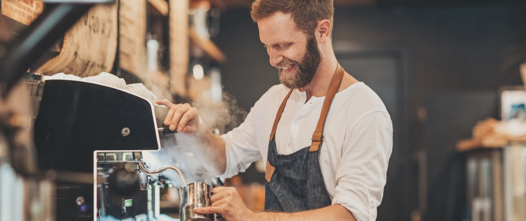 buying a coffee shop - barista making coffee