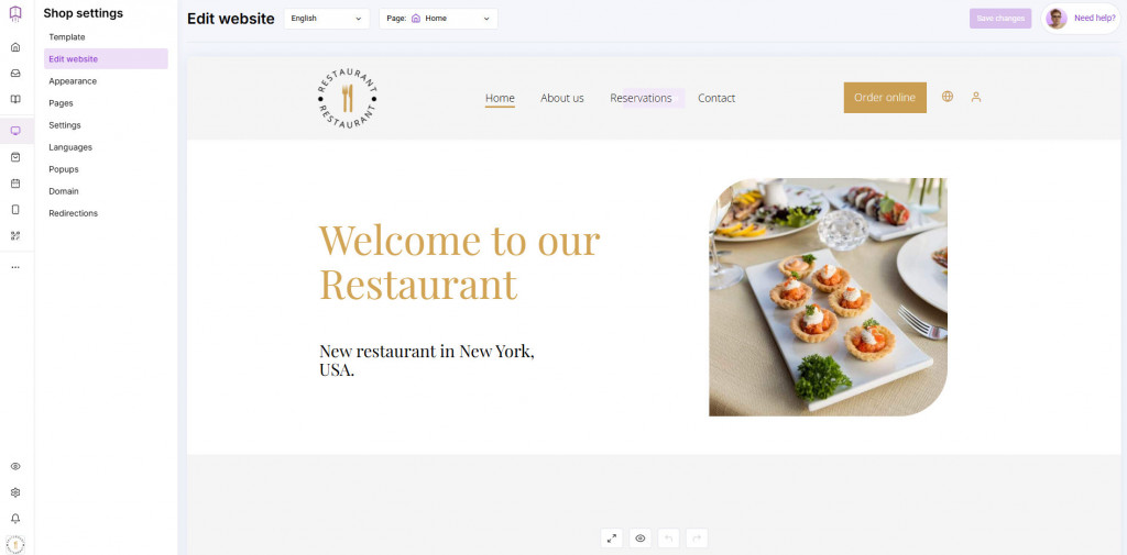 how to sell food online creating content for a restaurant website 