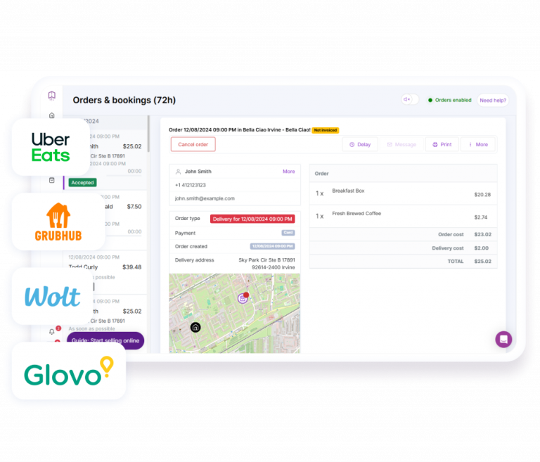 Food ordering apps integration