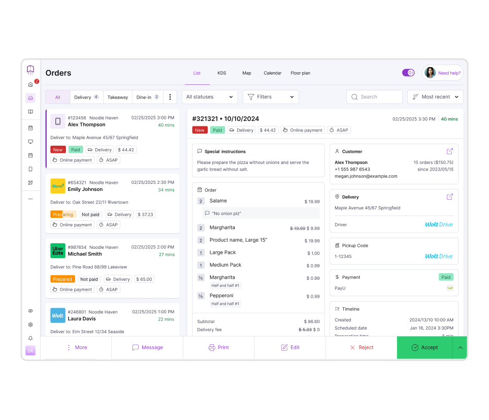 Restaurant Order Management System