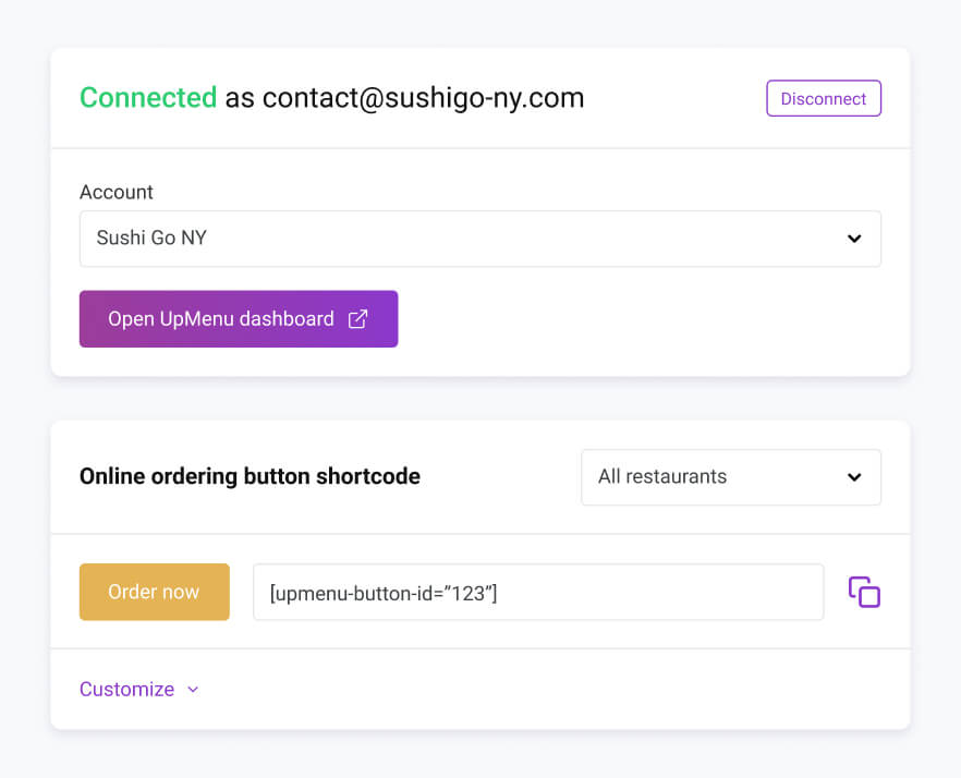 Install the WordPress restaurant plugin
